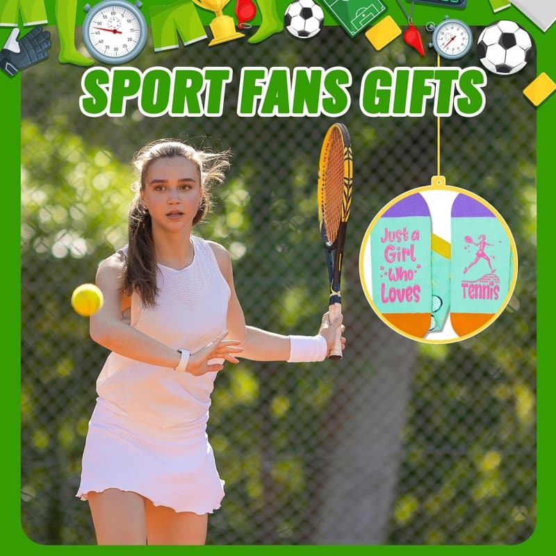 Funny Socks for Girls - Cheerleader, Tennis, Hiking Gift