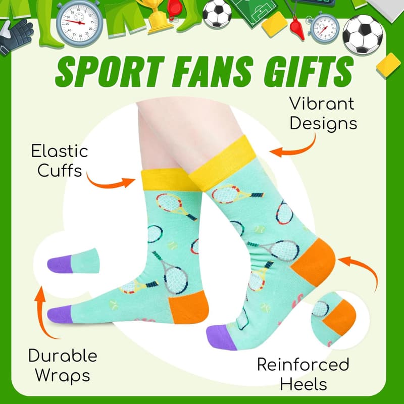 Funny Socks for Girls - Cheerleader, Tennis, Hiking Gift