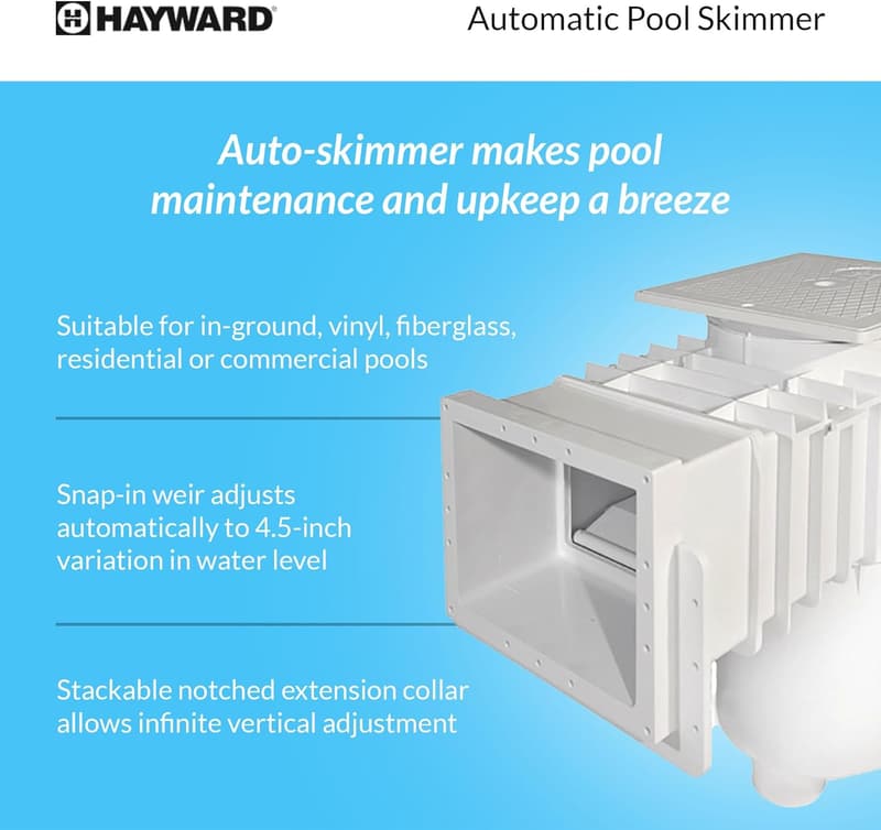 Hayward Automatic Pool Skimmer & Cleaner with Self-Adjusting Weir