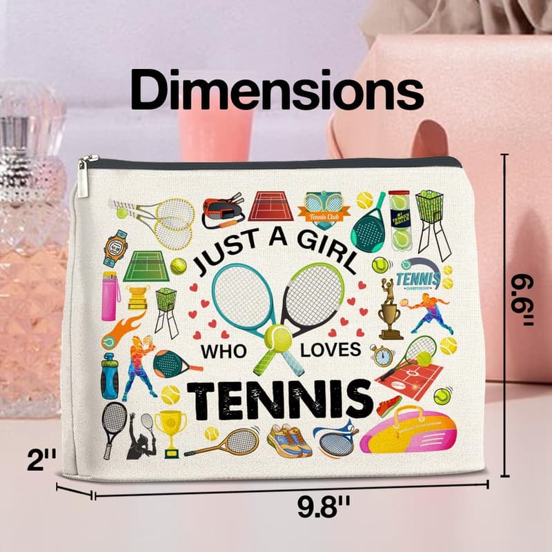 Tennis Lover Cosmetic Bag - Perfect Gift for Girls and Women