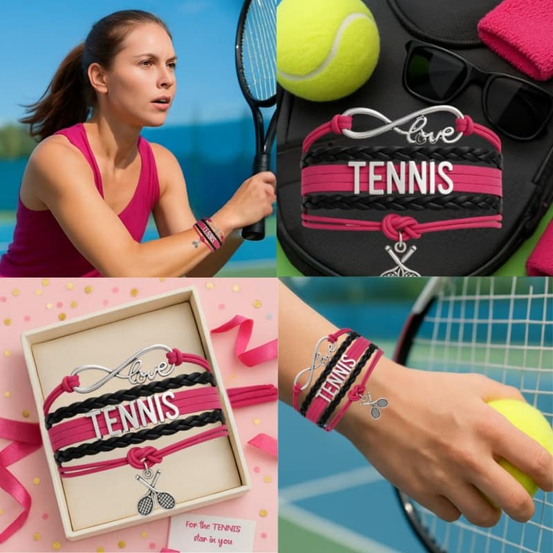 Tennis Charm Bracelet for Girls & Women - Ideal Birthday Gift
