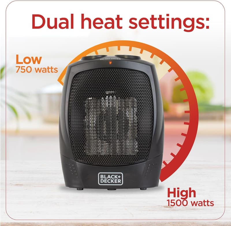 Portable Space Heater with Carry Handle for Easy Transport