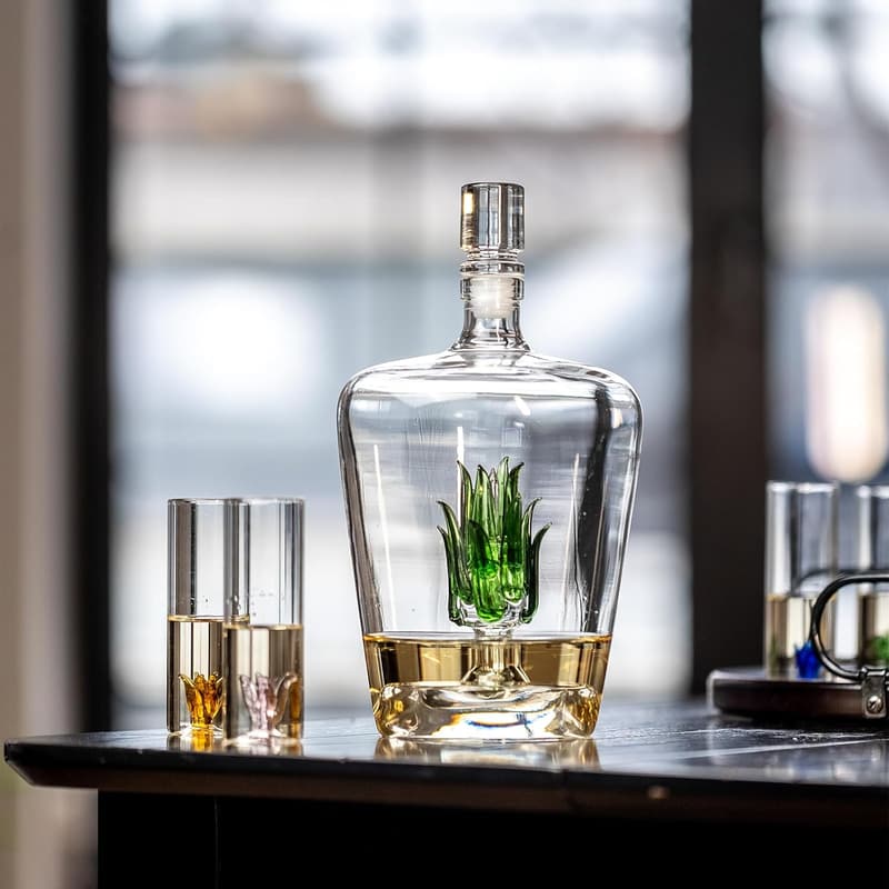 Agave Tequila Decanter & 6 Shot Glass Set for Parties