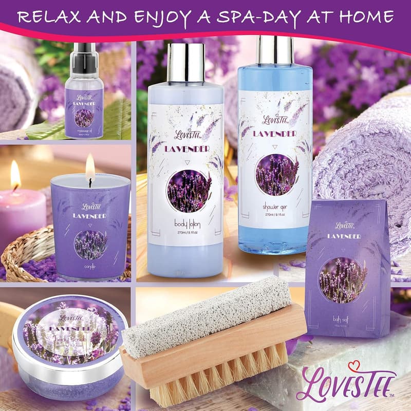 Mother's Day Lavender Spa Gift Basket for Women