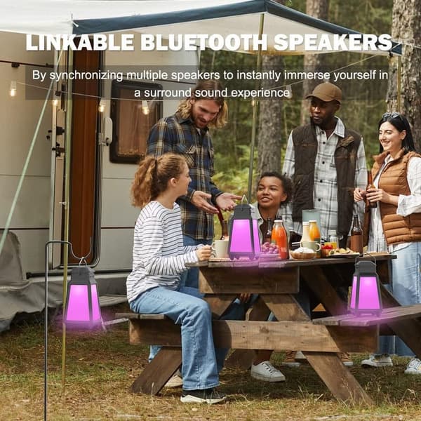 Outdoor Bluetooth Speakers with IPX5 Waterproofing and Sync Feature