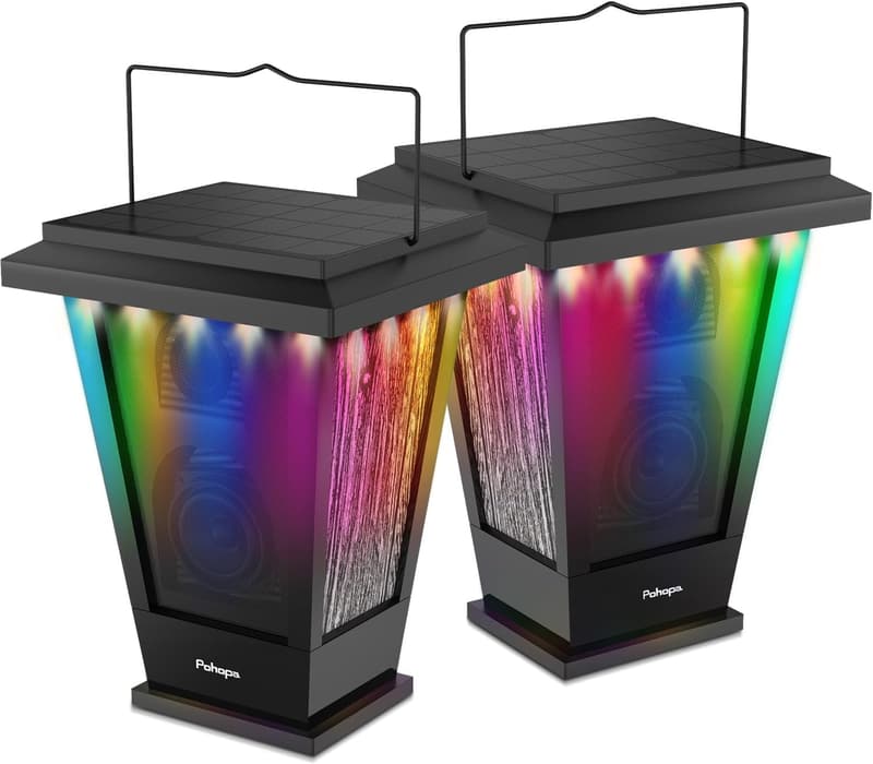 Waterproof Solar-Powered Bluetooth Speakers – 20W Stereo Pair