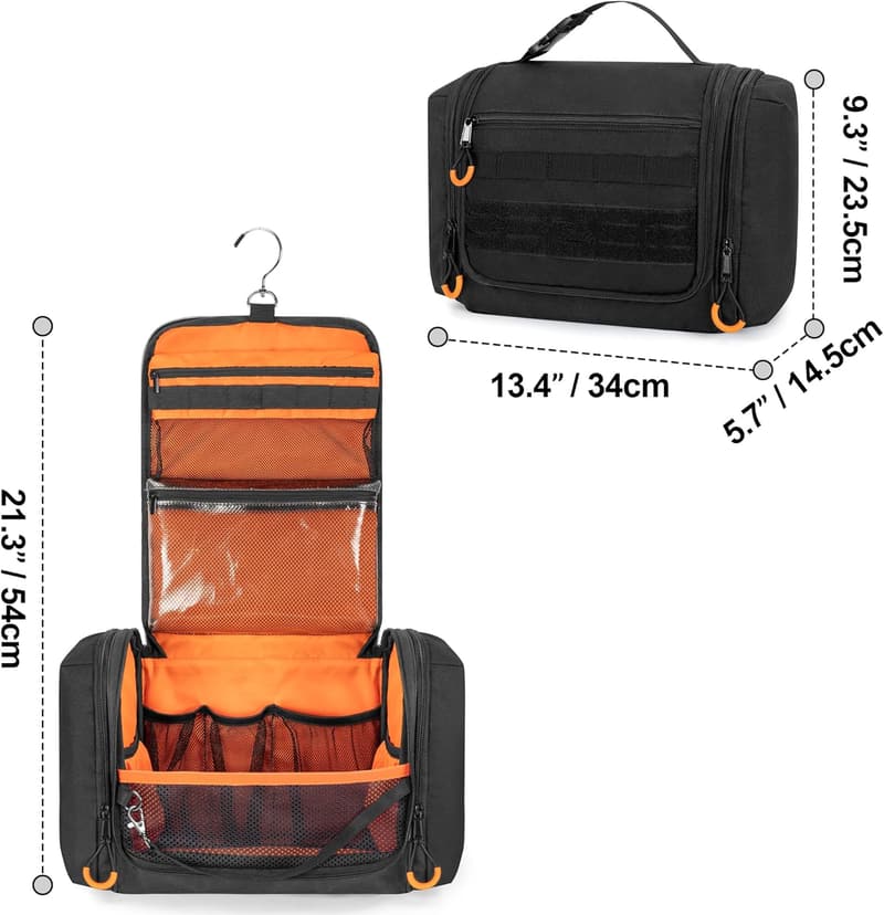 Travel Toiletry Bag for Men - Hanging Dopp Kit Organizer