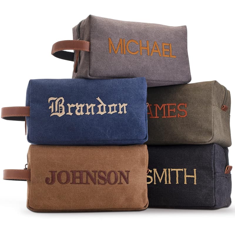 Personalized Handcrafted Toiletry Bag for Men