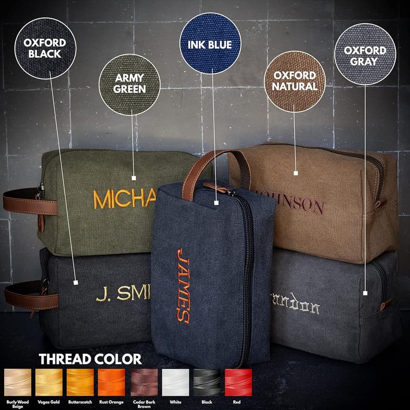 Personalized Handcrafted Toiletry Bag for Men