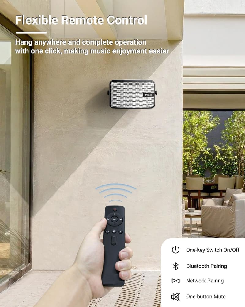 Inwa Waterproof Bluetooth Speakers, 400W Outdoor Sound System