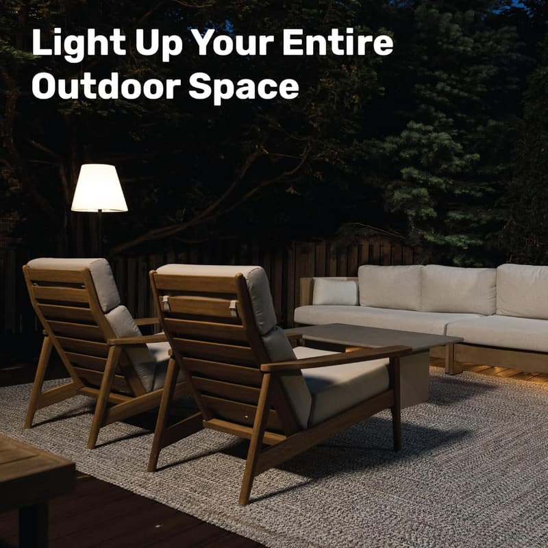 Solar Outdoor Floor Lamp with Bluetooth Speaker for Patios