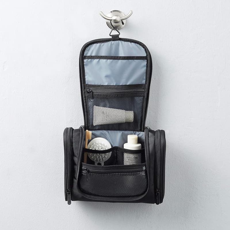 Travel Toiletry Bag Organizer - Black Dopp Kit