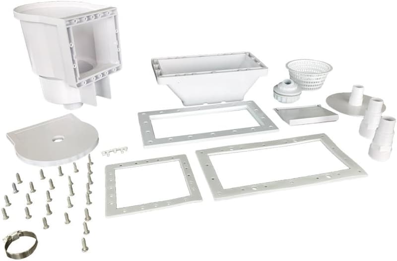 Wide Mouth Thru-The-Wall Pool Skimmer with Complete Accessories