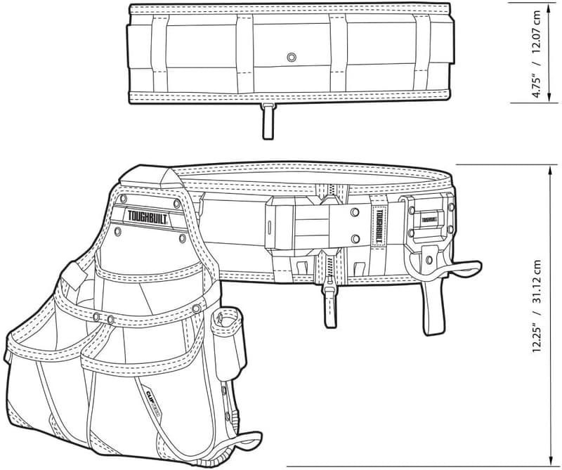 Heavy-Duty 3-Piece Handyman Tool Belt Set with Pouches