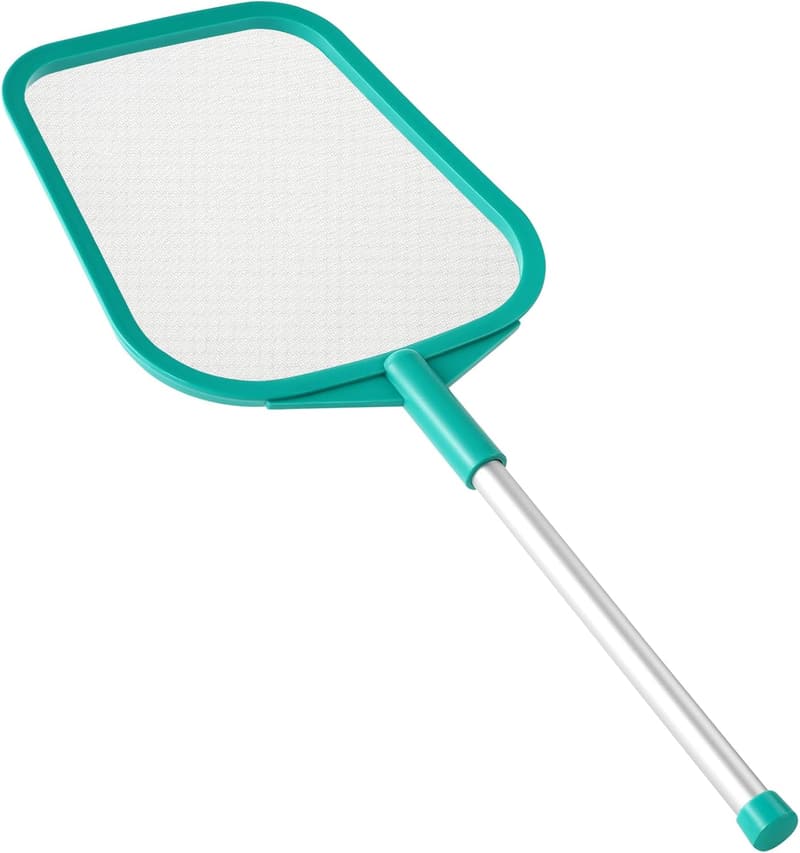 Pool Skimmer Net with Pole & Fine Mesh for Pools and Hot Tubs