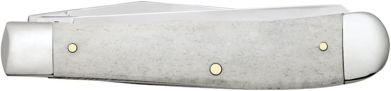 Natural Smooth Bone Pocket Knife with Psalm 23 Artwork - 4.125