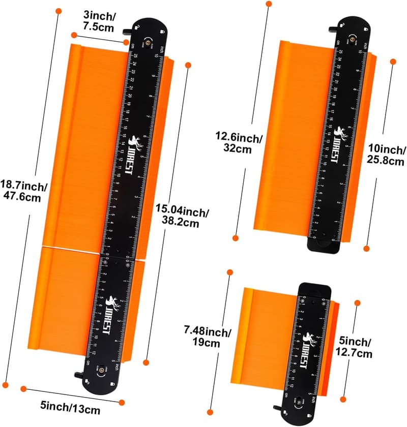 Contour Gauge Tool for Men – 10+5 Inch Profile Duplicator