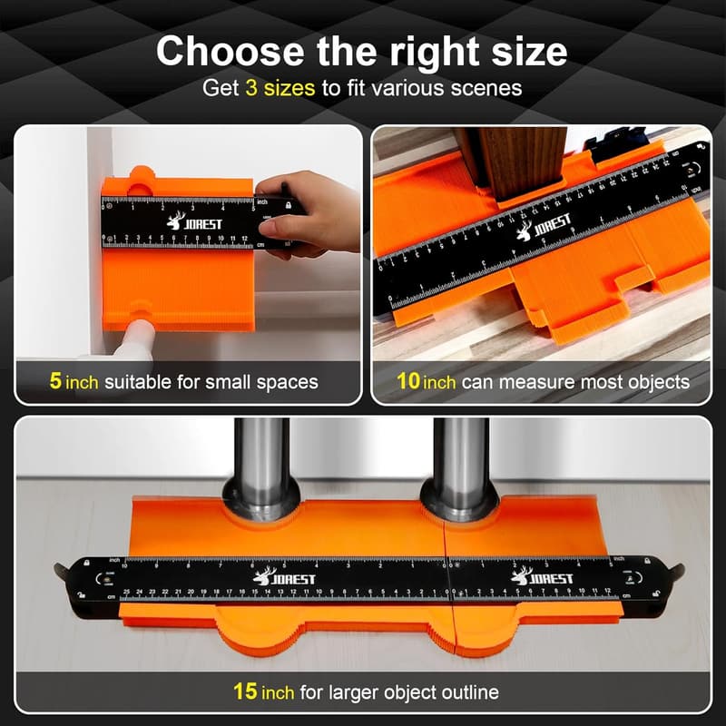 Contour Gauge Tool for Men – 10+5 Inch Profile Duplicator