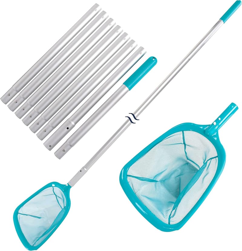 Swimming Pool Leaf Skimmer Net with Telescopic Aluminum Pole