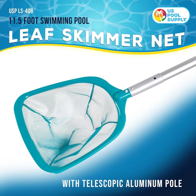 Swimming Pool Leaf Skimmer Net with Telescopic Aluminum Pole