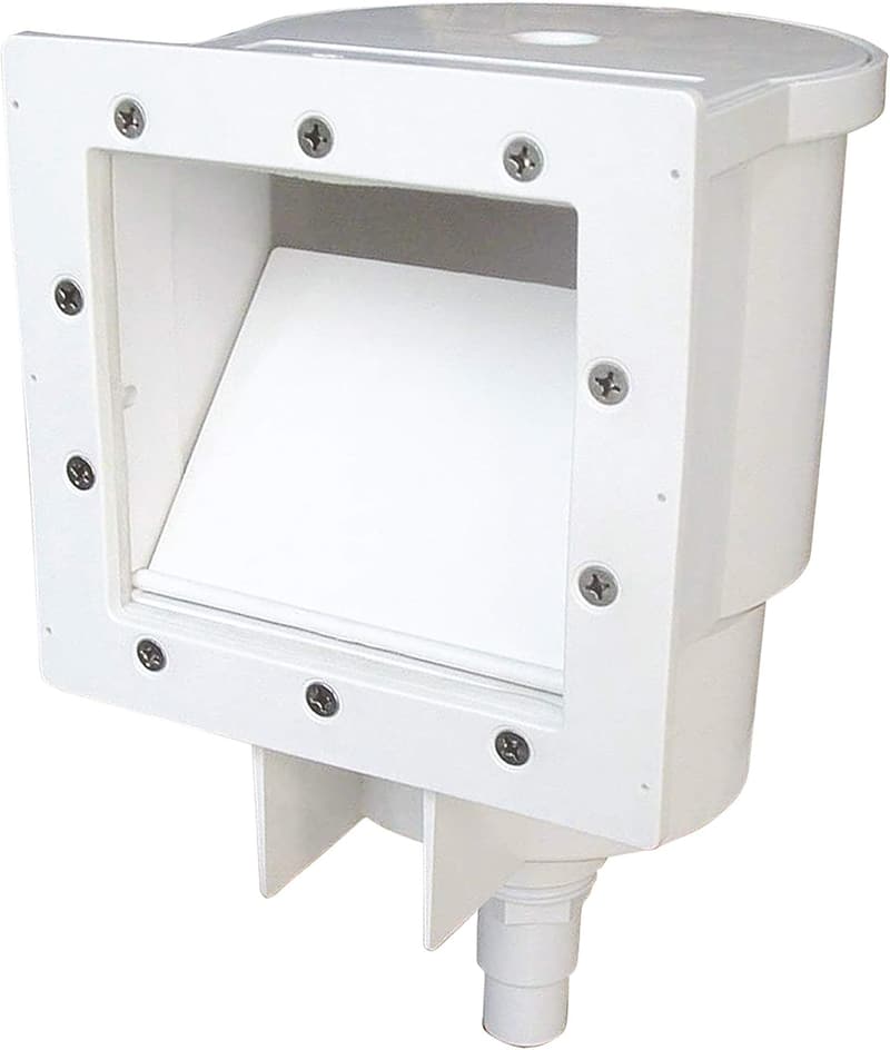 Thru-The-Wall Pool Skimmer with Complete Accessory Kit, White