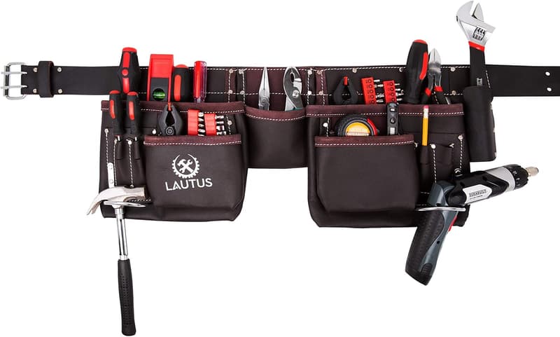 Leather Tool Belt/Pouch for Carpenters & Electricians