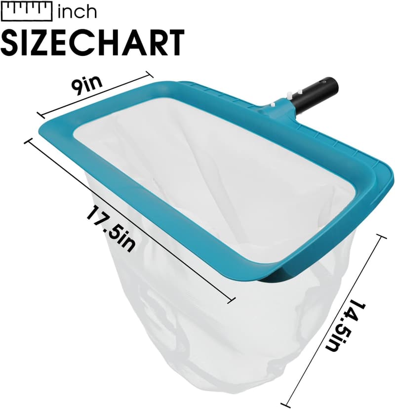 Professional Pool Skimmer Net with Extra Wide Scoop Edge