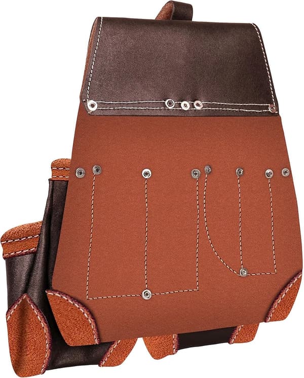 Multipurpose Leather Tool Belt Organizer with 19 Pockets