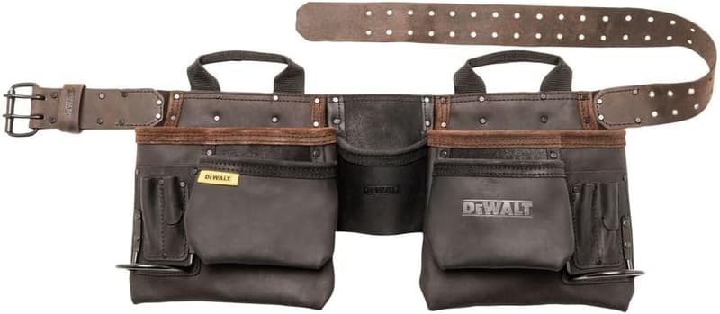 Durable DEWALT 11-Pocket Leather Tool Belt