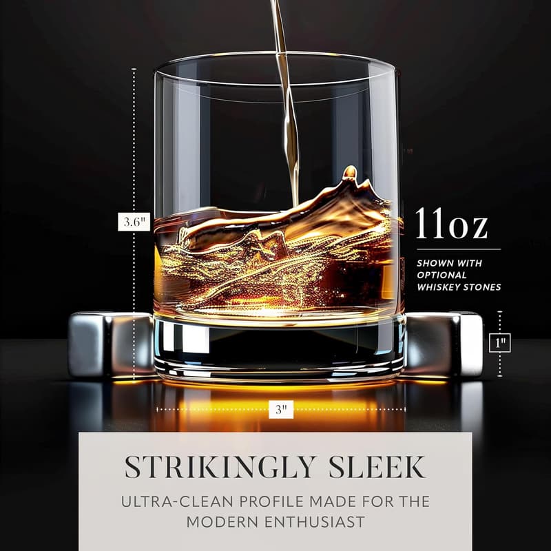 Valentine's Day Personalized Whiskey Glass Set for Men