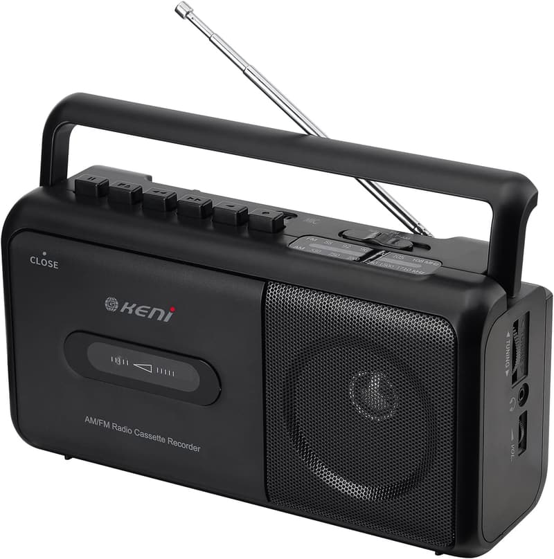 Portable Cassette Player Boombox with AM/FM Radio