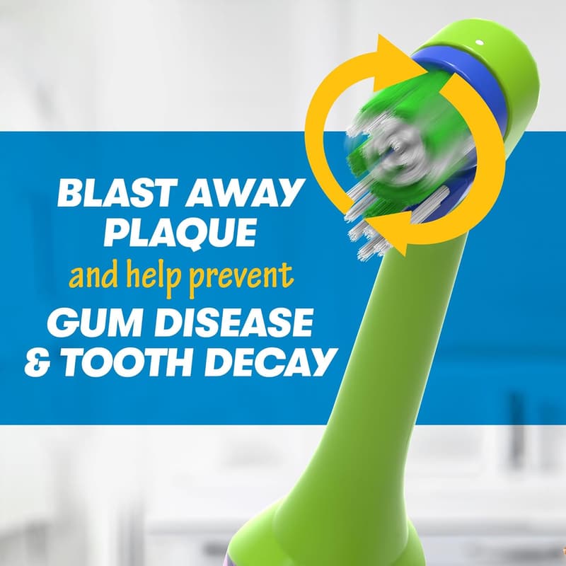 Teenage Mutant Ninja Turtles Power Toothbrush for Kids, Soft Bristles