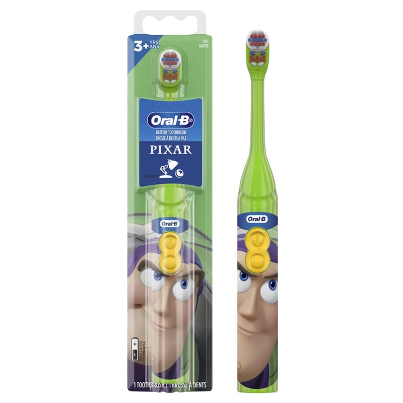 Buzz Lightyear Battery Toothbrush for Kids 3+, Soft Bristles