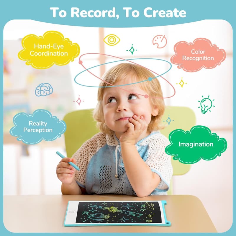 Colorful Doodle Board for Kids - 8.5 Inch Drawing Tablet