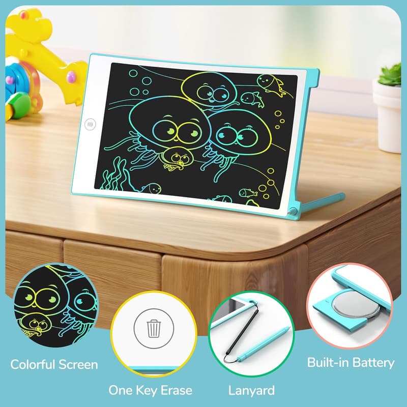 Colorful Doodle Board for Kids - 8.5 Inch Drawing Tablet