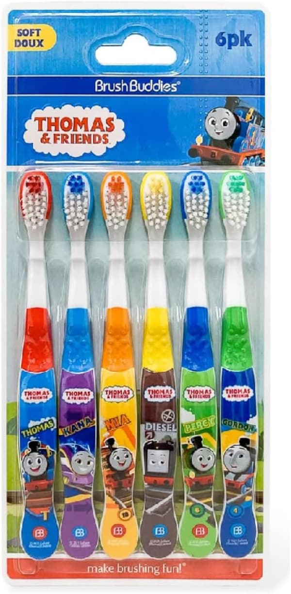Thomas & Friends Soft Bristle Kids Toothbrush Set (6PK)
