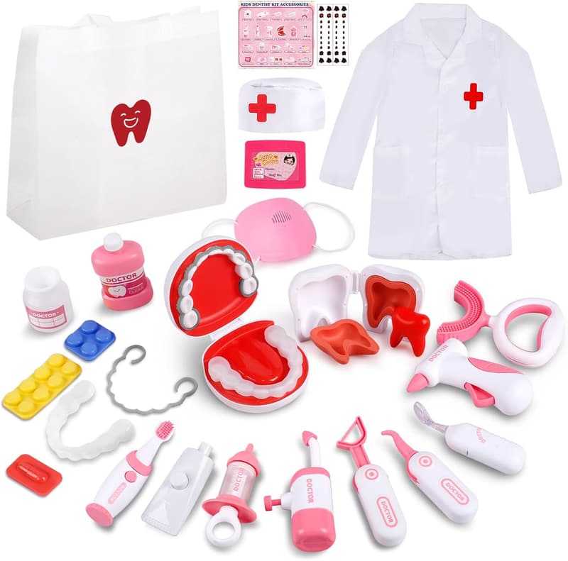 Kids' Dentist Playset - 26PCS Pretend Dental Kit for Ages 3-8