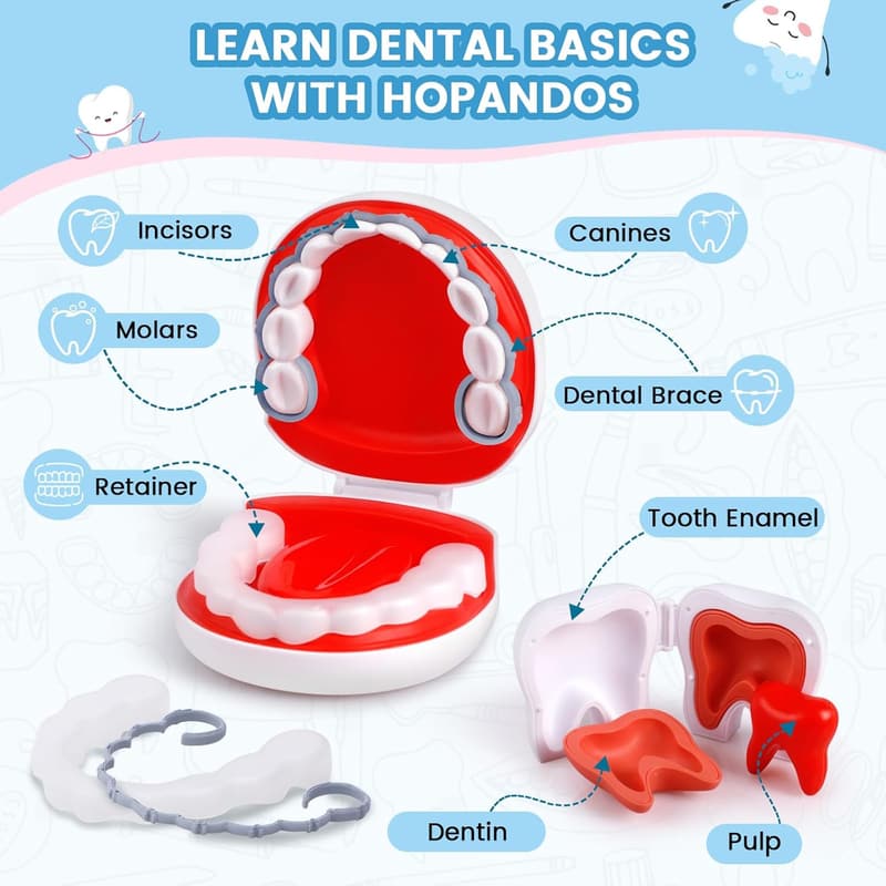 Kids' Dentist Playset - 26PCS Pretend Dental Kit for Ages 3-8