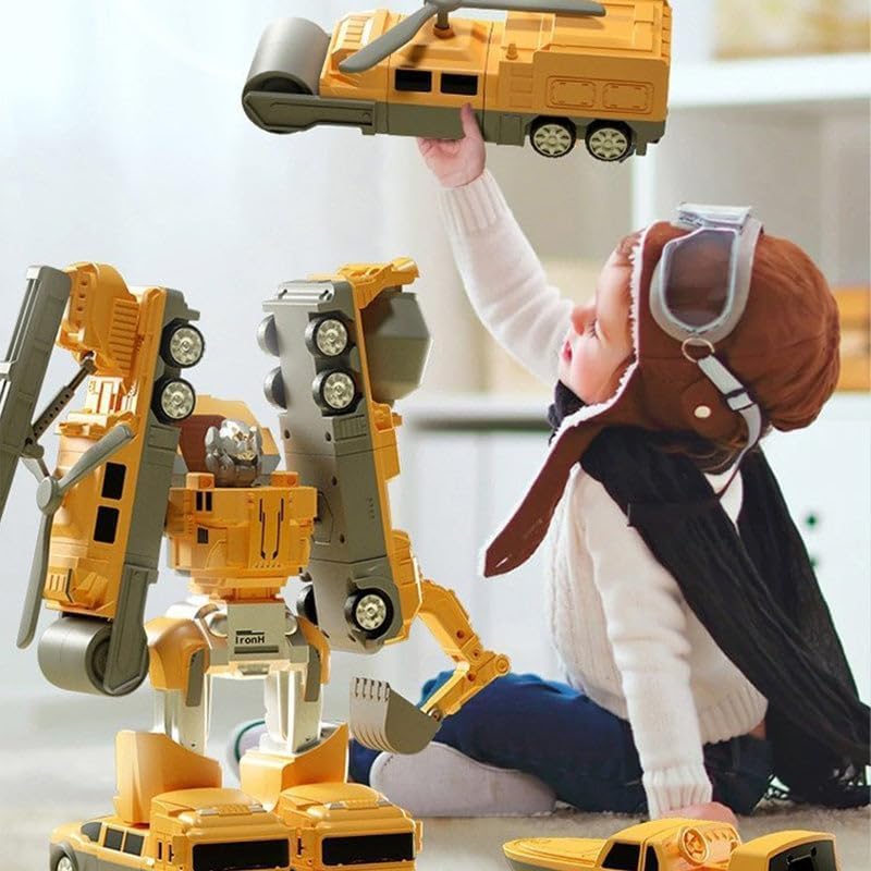 Magnetic Transforming Robot Toy Set for Toddlers Age 3-5