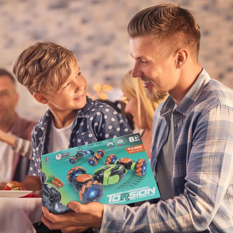 Remote-Controlled Stunt Car for Kids - Gesture Sensing, 4WD, Lights & Music