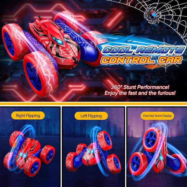 360° Flip Remote Control Car for Boys Age 4-12 - Rechargeable 4WD