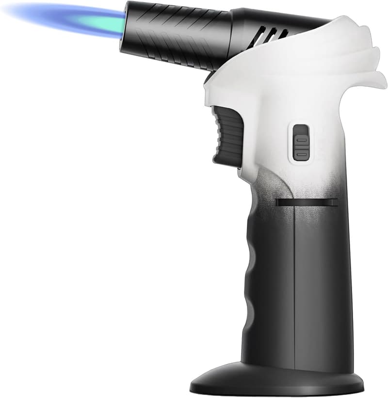 Butane Torch Lighter with Adjustable Flame and Safety Lock