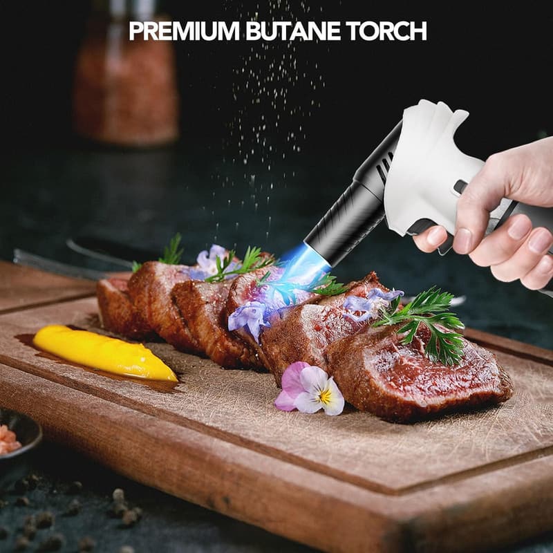 Butane Torch Lighter with Adjustable Flame and Safety Lock
