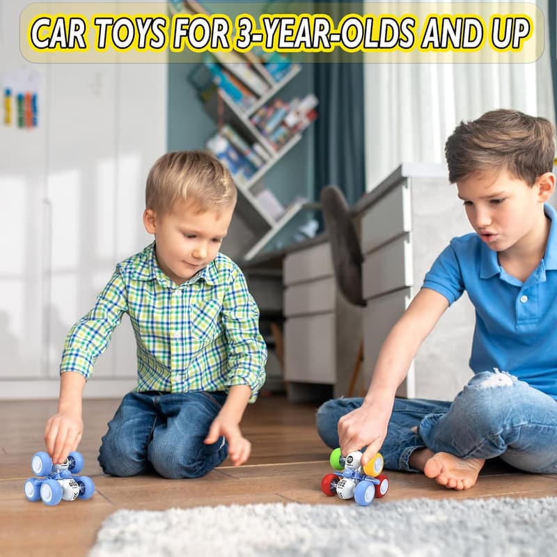 Toddler Inertia Push and Go Truck Toy - Ages 3-6, Blue