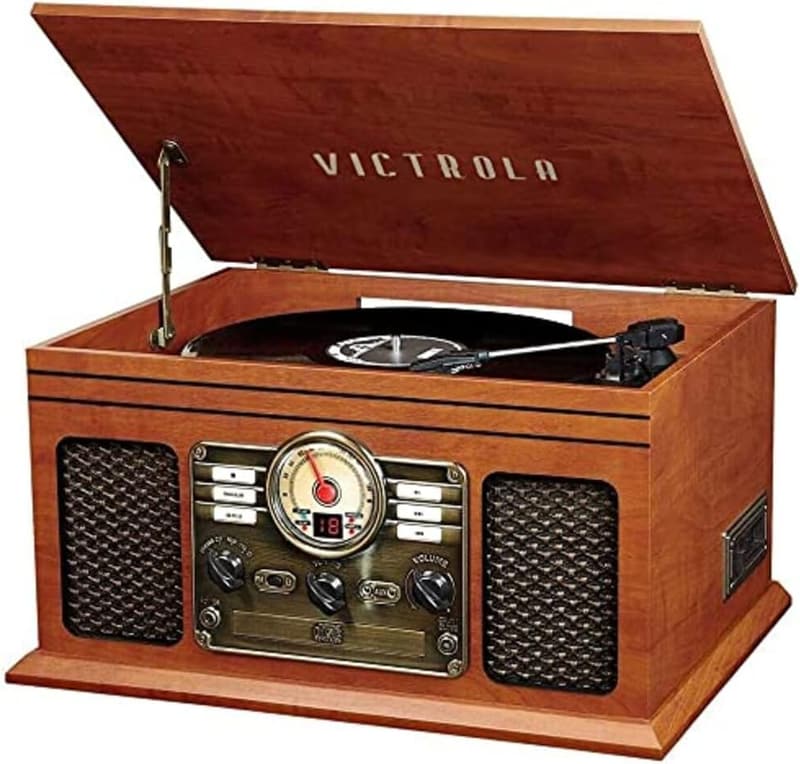 Victrola 6-in-1 Bluetooth Record Player & Multimedia Center