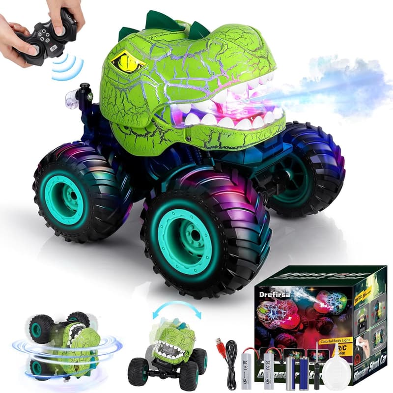 Dinosaur Monster Truck Remote Control Car for Kids 4-12