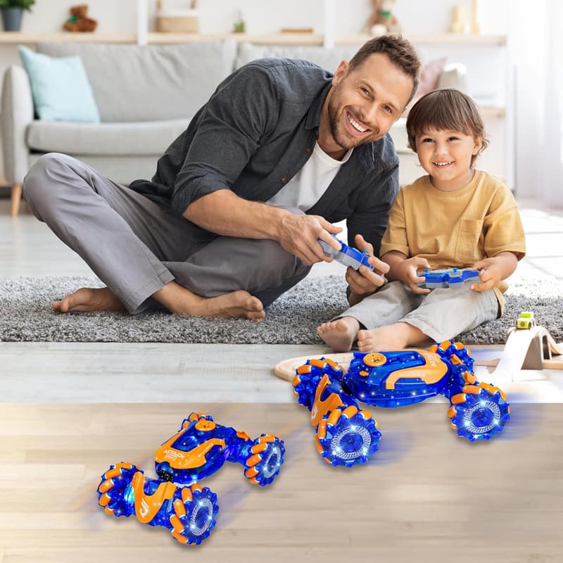 Rechargeable Gesture-Sensing Stunt Car with Lights & Music - Birthday Gift for Kids