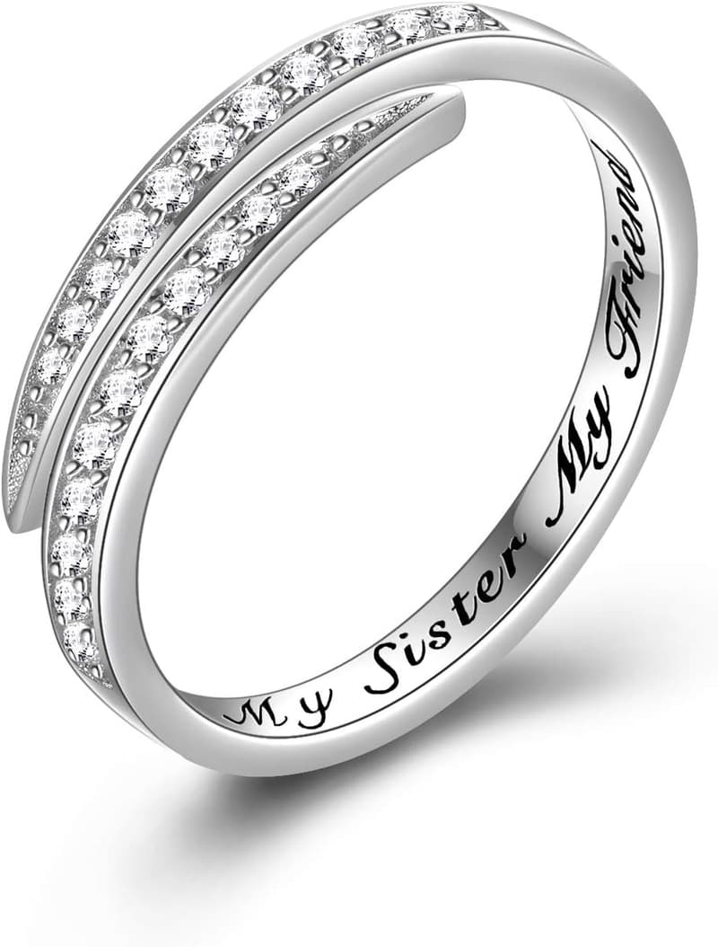 Inspirational 925 Sterling Silver Ring with Cubic Zirconia for Women
