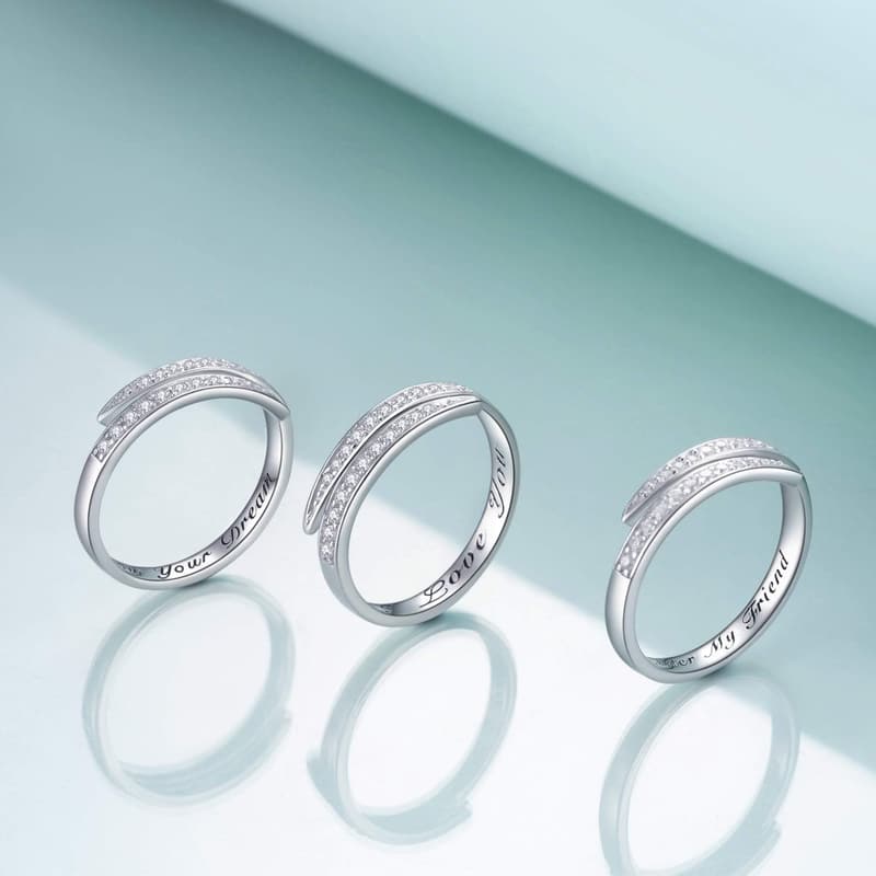 Inspirational 925 Sterling Silver Ring with Cubic Zirconia for Women