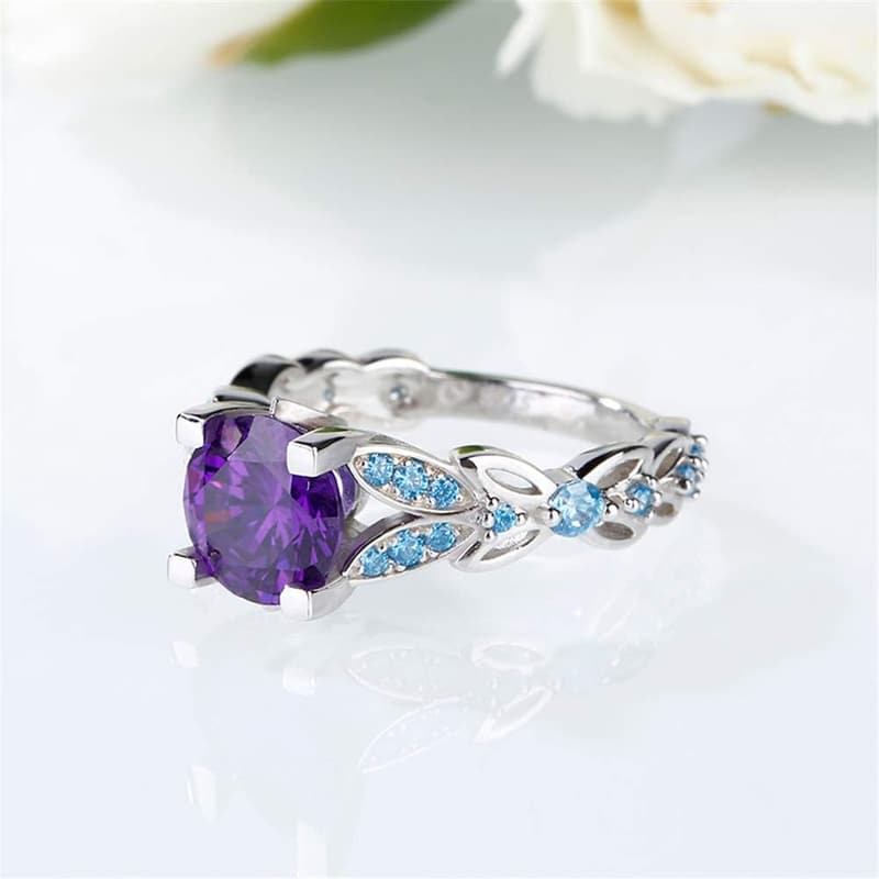 Personalized 4.3 Carat Sterling Silver Butterfly Ring Set